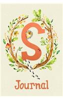 Cute Woodland Critter Journal with Initial