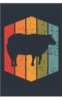Retro Sheep Notebook - Gift for Sheep Lovers - Vintage Sheep Journal - Sheep Diary for Boys and Girls