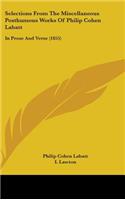 Selections from the Miscellaneous Posthumous Works of Philip Cohen Labatt