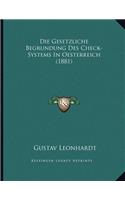 Die Gesetzliche Begrundung Des Check-Systems In Oesterreich (1881)