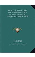 Uber Das Wesen Und Die Behandlung Der Geistig Abnormen Fursorgezoglinge (1905)