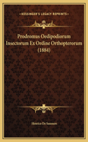 Prodromus Oedipodiorum Insectorum Ex Ordine Orthopterorum (1884)