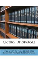 Cicero. De oratore