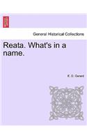 Reata. What's in a Name.