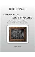 Book Two Research of Family Names: Hoffman - Hovatter -Summers - Shahan -Shumate - Smith - Jones - Mancuso - Sutton