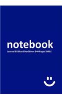 Notebook Journal B5 Blue 8mm 140 pages SMILE