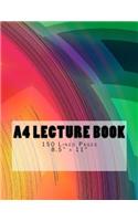 A4 Lecture Book 150 Lined Pages 8.5" x 11": Colourful Design