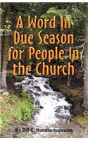 Word in Due Seasonfor People in the Church