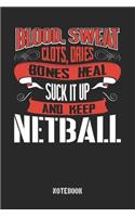 Blood Sweat clots dries. Shut up and keep Netball