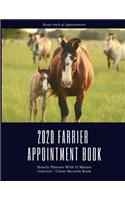 2020 Horse Farrier Appointment Book Planner Calendar Organizer With 45 Client Records