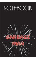 GARBAGE MAN Notebook, Simple Design