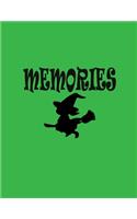 Notebook MEMORIES - Large (8.5 x 11 inches) - 120 Pages- Green Cover