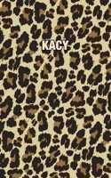 Kacy: Personalized Notebook - Leopard Print (Animal Pattern). Blank College Ruled (Lined) Journal for Notes, Journaling, Diary Writing. Wildlife Theme Des