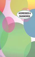 Low Vision Large Print Address and Password Record Book: Organizer for Visually Impaired 8.5" x 11" with Bold Lines 3/4" Apart Colorful Circles Cover