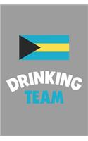 Drinking Team Notebook: Lined Journal, 120 Pages, 6 x 9, Bahamas Flag Beer Olympics Gift Journal Matte Finish