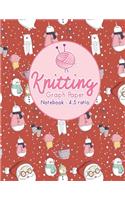 Knitting Graph Paper Notebook - 4: (Knitting Graph Paper Notebooks)