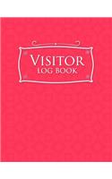 Visitor Log Book: Visitor Log, Visitors Book, Visitor Registration Book, Visitors Registration Book, For Signing In and Out, 8.5 x 13, Pink Cover(30 Visitor Log Book)