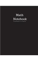 Math Notebook 200 Sheet/400 Pages 8.5 X 11 In.-College Ruled