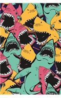 Shark Notebook: Dot Grid Journal, Softcover (6x9 Inches) with 120 Pages