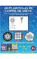 Adornos de copo de nieve de papel (Divertidas actividades artísticas y de manualidades de nivel fácil a intermedio para niños): 28 plantillas de copos de nieve: divertidas actividades artísticas y de manualidades de nivel fácil a intermedio para niños