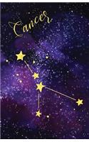 Journal Notebook Zodiac Sign Cancer Constellation: Blank Journal To Write In, Unlined For Journaling, Writing, Planning and Doodling, For Women, Men, Kids, 160 Pages, Easy To Carry Size(3 Plain Journal)