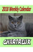 2018 Weekly Calendar Chartreux: Cat Jokes, Puns & Maze, Personal Notes, To Do List and More...