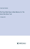 Pony Rider Boys in New Mexico; Or, The End of the Silver Trail