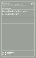 Der Fehlerhafte Beschluss Des Aufsichtsrats