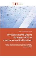 Investissements Directs Etrangers (Ide) Et Croissance Au Burkina Faso