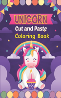 Unicorn Cut and Paste Coloring Book