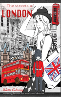 The streets of LONDON COLORING book for adults relaxation