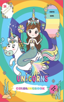 Unicorns ColoringBook for kids 4-8