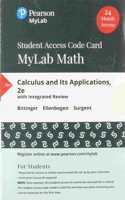 Mylab Math with Pearson Etext -- Standalone Access Card -- For Calculus and Its Applications