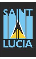 Retro Saint Lucia Planner - Saint Lucian Flag Diary - Vintage Saint Lucia Notebook - Saint Lucia Travel Journal