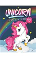 Unicorn Coloring Book for Kids Ages 4-8: Beautiful Collection of Over 50 Unicorn Coloring Pictures for Your Little Princes and Princesses(2 Coloring Books for Girls)