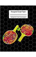 Hexagonal Graph Paper: Organic Chemistry & Biochemistry Notebook, Vibrant Ping Pong Table Tennis Cover, 160 Pages (8.5 x 11 inch, 1/4 inch hexagons)