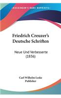 Friedrich Creuzer's Deutsche Schriften