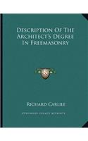 Description of the Architect's Degree in Freemasonry