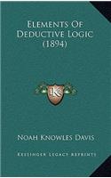 Elements of Deductive Logic (1894)