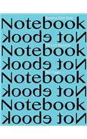 Reverse Dot Grid Notebook 1/4 Inch Squares 160 pages: Notebook Not Ebook with turquoise cover, 8.5"x11" 1/4 inch white dot grid on light gray paper, perfect bound, ideal for structuring sketches