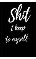 Shit I Keep To Myself: Internet Password Logbook, Journal & Notebook, Log Book For Disorganized People, password organizer