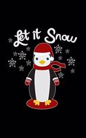 Let it snow: 6x9 Christmas - lined - ruled paper - notebook - notes