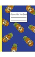 Composition Notebook: Cute Sloth & Pineapple 120 Page College Ruled Paperback Notebook - 8.5"x11