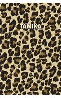 Tamika: Personalized Notebook - Leopard Print (Animal Pattern). Blank College Ruled (Lined) Journal for Notes, Journaling, Diary Writing. Wildlife Theme Des