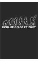 Evolution Of Cricket Notebook: Dot Grid Journal or Notebook (6x9 inches) with 120 Pages