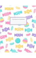 Composition Notebook: 8.5"x11" Dot Grid Notebook, Bullet Journal - Halloween Sweet Notebook - Trick or Treat, Candy, Lollipop, Candies and Sweets, Cute Halloween Notebook