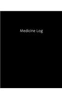 Medicine Log: Large Print - Daily Medicine Tracker Notebook- Undated Personal Medication Organizer