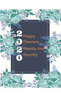 2020 Happy Planners Weekly And Monthly: Annual Teachers Planner Jan 1, 2020 To Dec 31, 2020, Calendar For Daily Tasks, To Do List With Federal Holidays, Size 8.5 X 11" 141 Pages