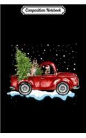 Composition Notebook: German Shepherd Pickup Truck Christmas Journal/Notebook Blank Lined Ruled 6x9 100 Pages