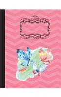 Butterfly Composition Notebook - 4x4 Graph Paper